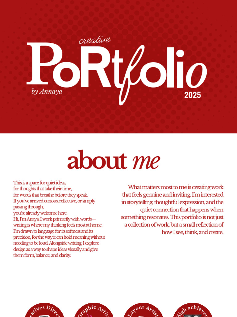 Red and White Modern Creative Portfolio Presentation | PDF
