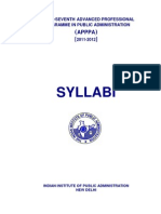 37th APPPA Syllabus