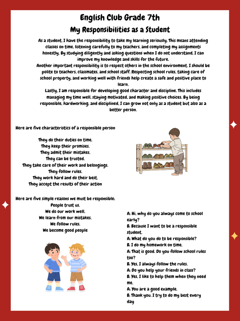 English Club Grade 7th | PDF | Cognition | Behavior Modification