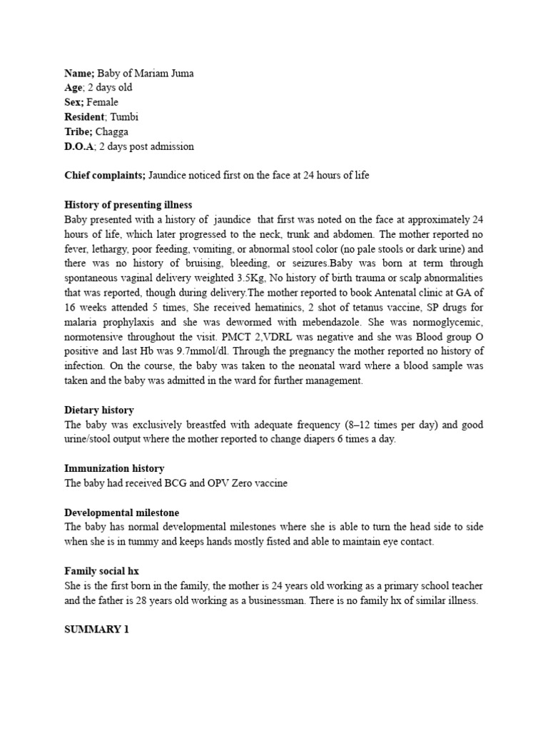 Sample History (n0t Ideal) New | PDF | Medical Specialties | Clinical ...