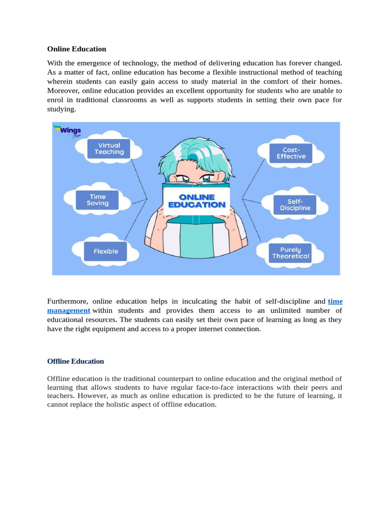 Offline Vs Online Education | PDF | Distance Education | Learning