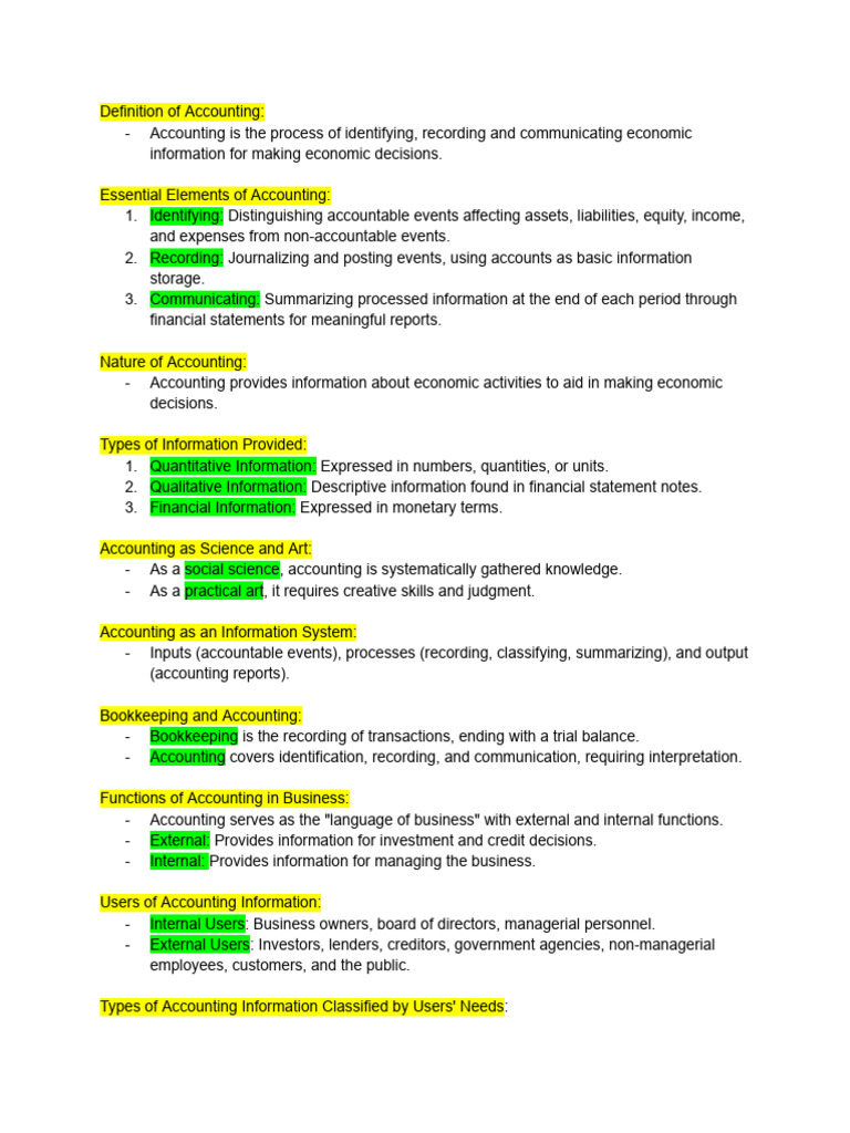 Far Intro | PDF | Accounting | Financial Statement