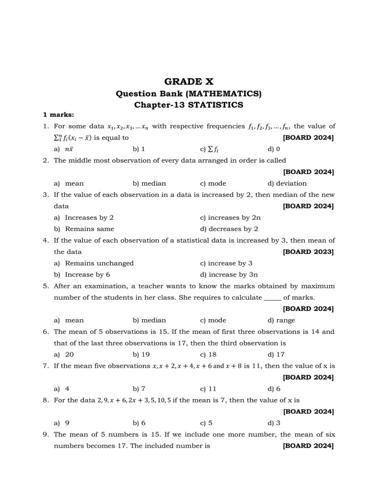 Chapter 13 Statistics | PDF