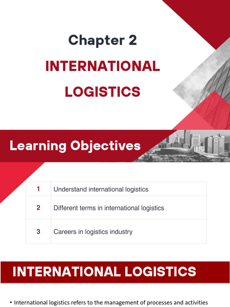 Chapter 2 - International Logistics | PDF | Cargo | Logistics