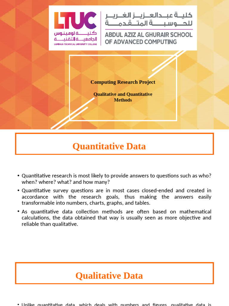 Qualitative and Quantitative Methods | PDF