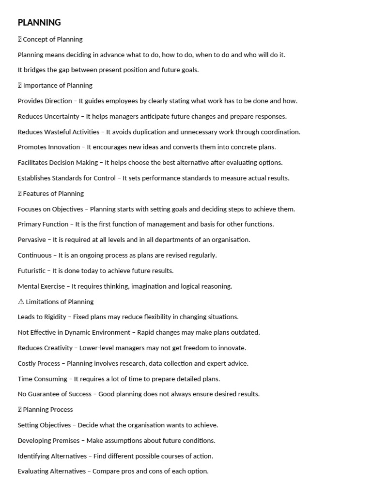 Planning 1 | PDF | Decision Making | Policy