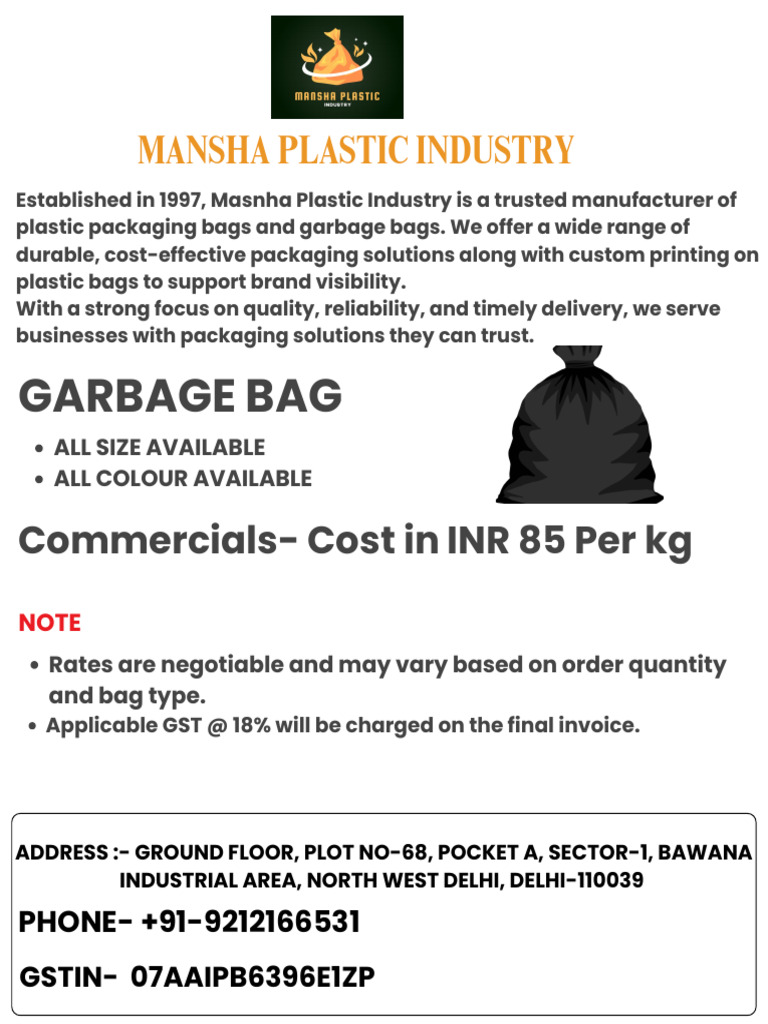 Garbage Bag Quotation | PDF