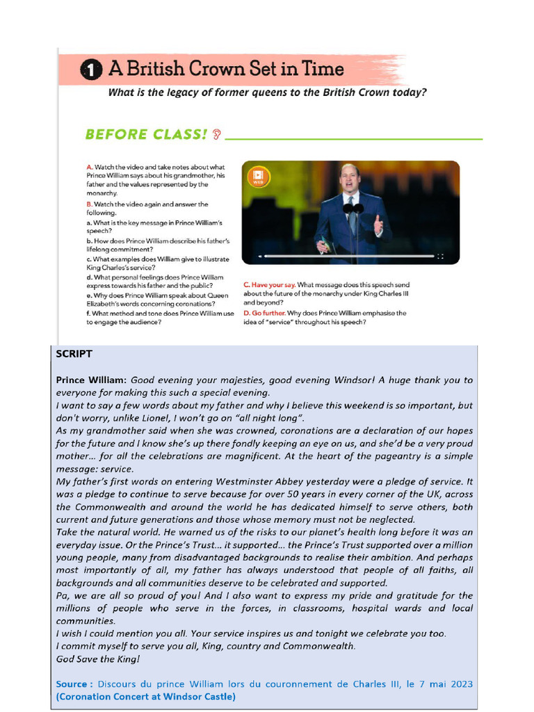 A British Crown Video +script William Book P 110 | PDF