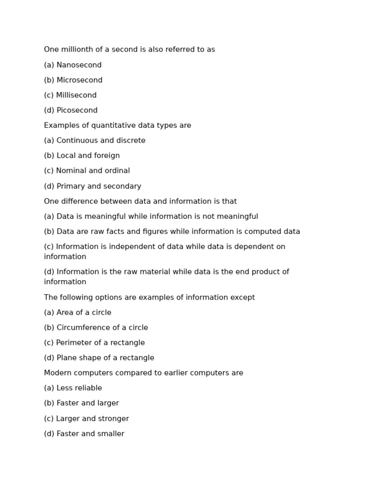 Ss3 Computer Mock Exam | PDF | Computer Data Storage | Computer Program