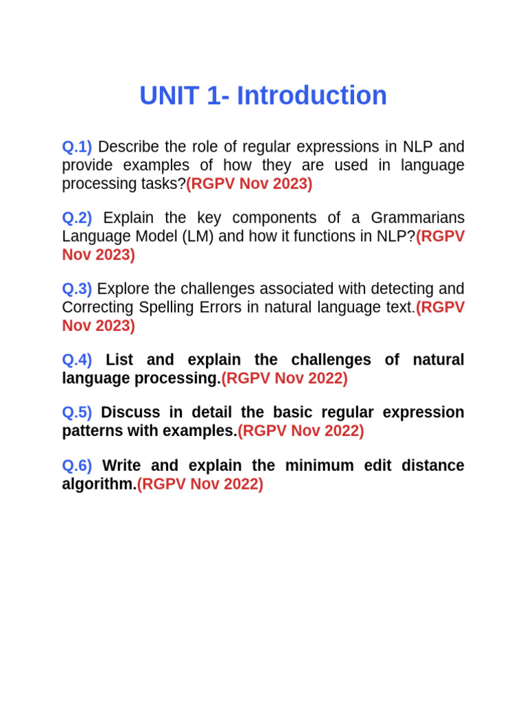 UNIT 1- Introduction | PDF