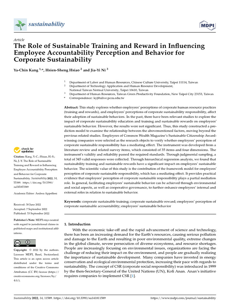 Sustainability 14 11589 | PDF | Corporate Social Responsibility ...