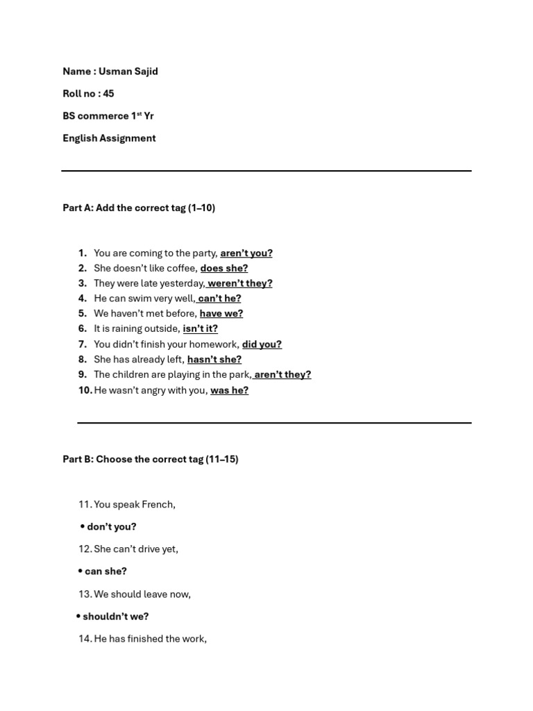 English Assignment Usman | PDF