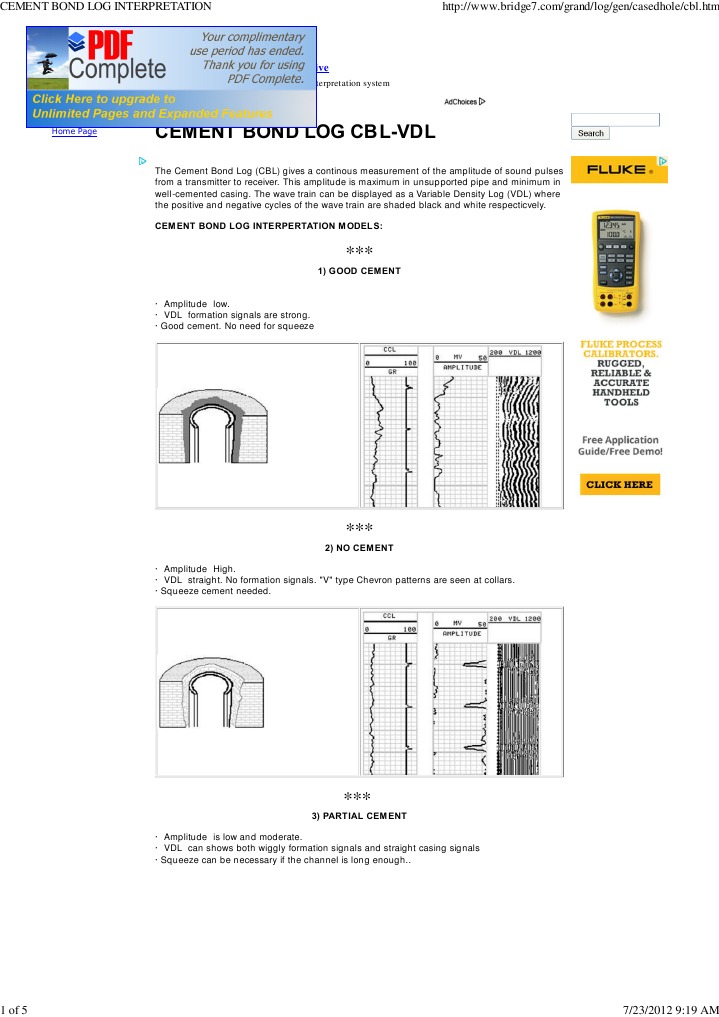 CBL-VDL Interpretation Guide | PDF