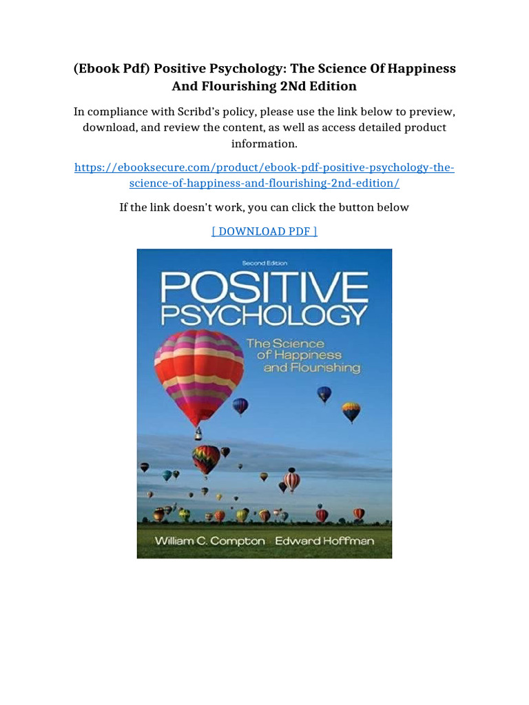 (eBook PDF) Positive Psychology: The Science of Happiness and ...