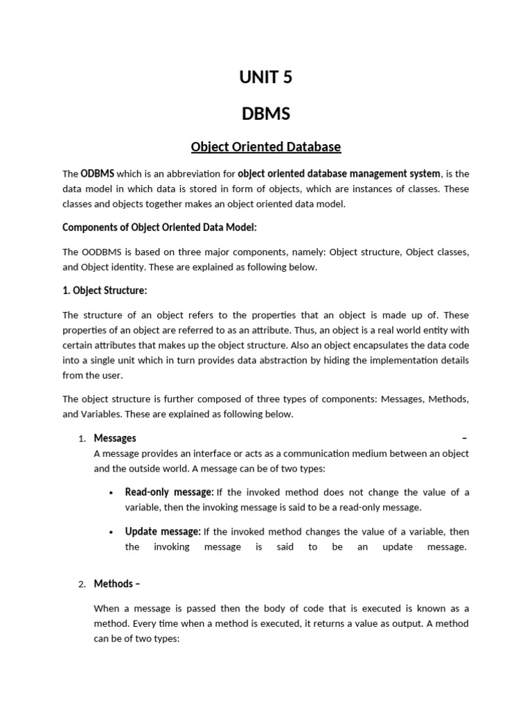 Dbms UNIT 5 | PDF | Data Warehouse | Databases