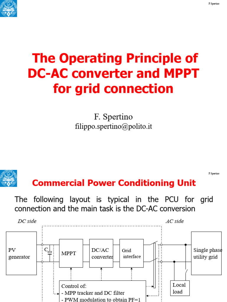 PV Topic 7 Inverter Mppt 2026 | PDF | Power Inverter | Transformer