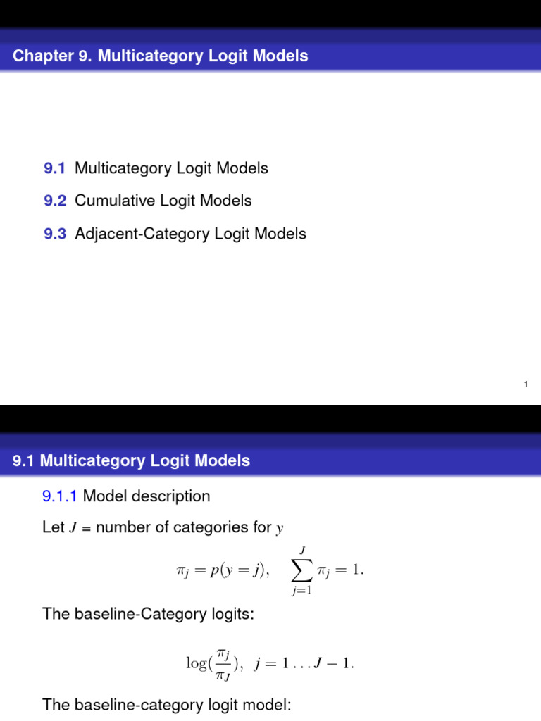 Multicategory Logit Models | PDF | Logistic Regression | Statistical ...