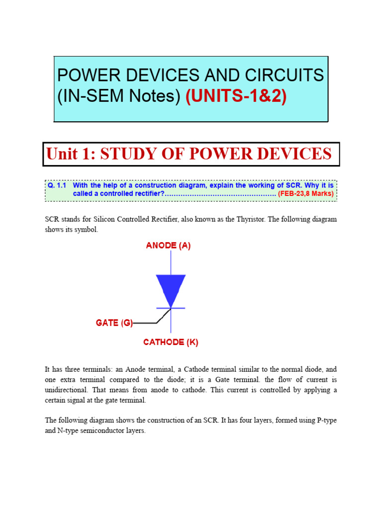 PDC Notes | PDF | Field Effect Transistor | Mosfet
