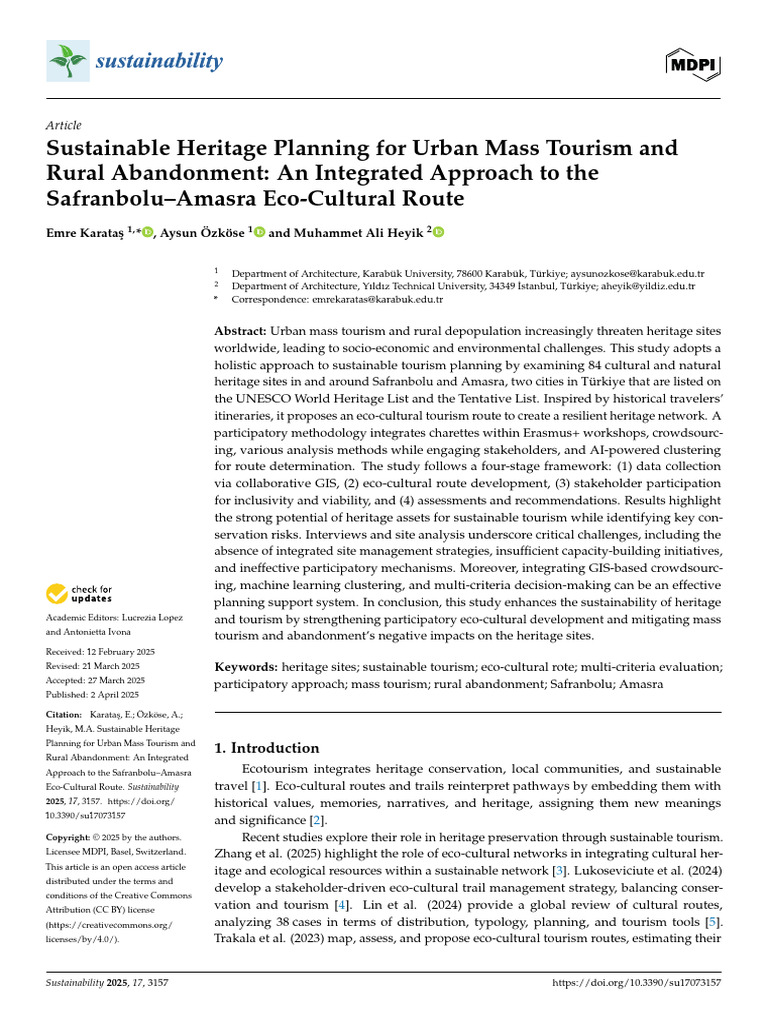 Sustainable Heritage Planning For Urban | PDF | Geographic Information ...