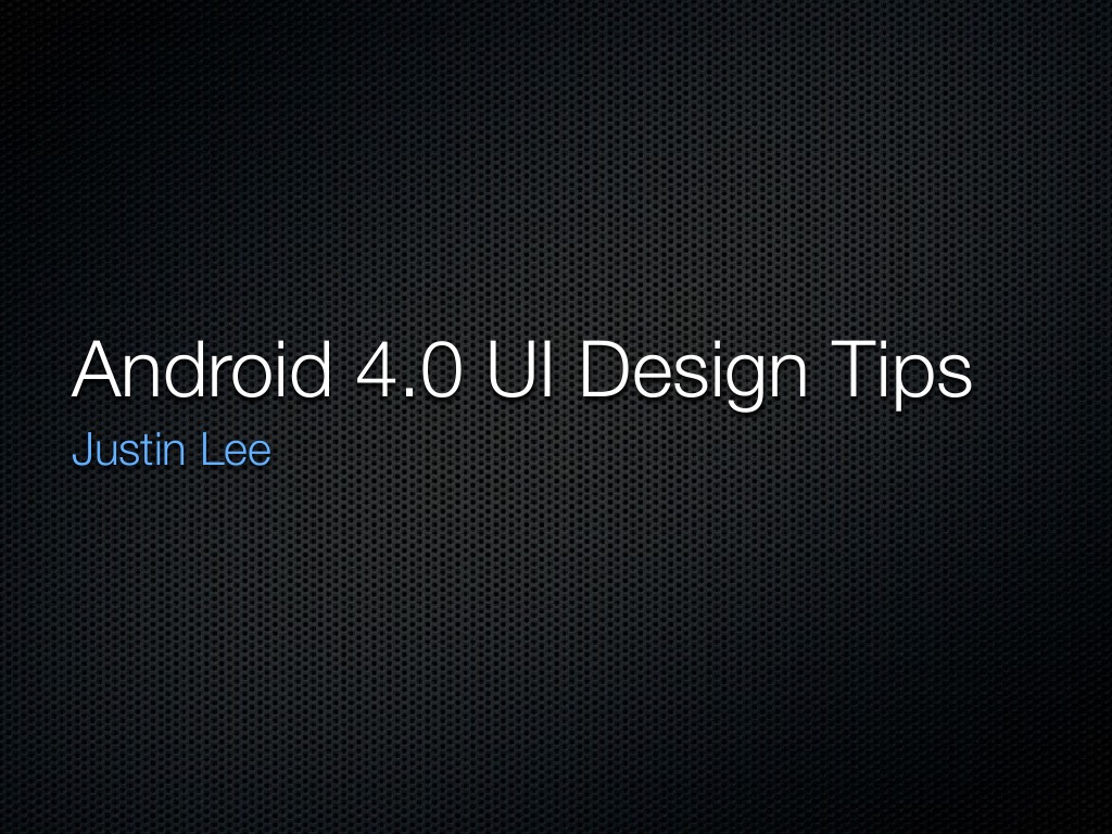 Android 4.0 UI Design Best Practices | PDF | Computers