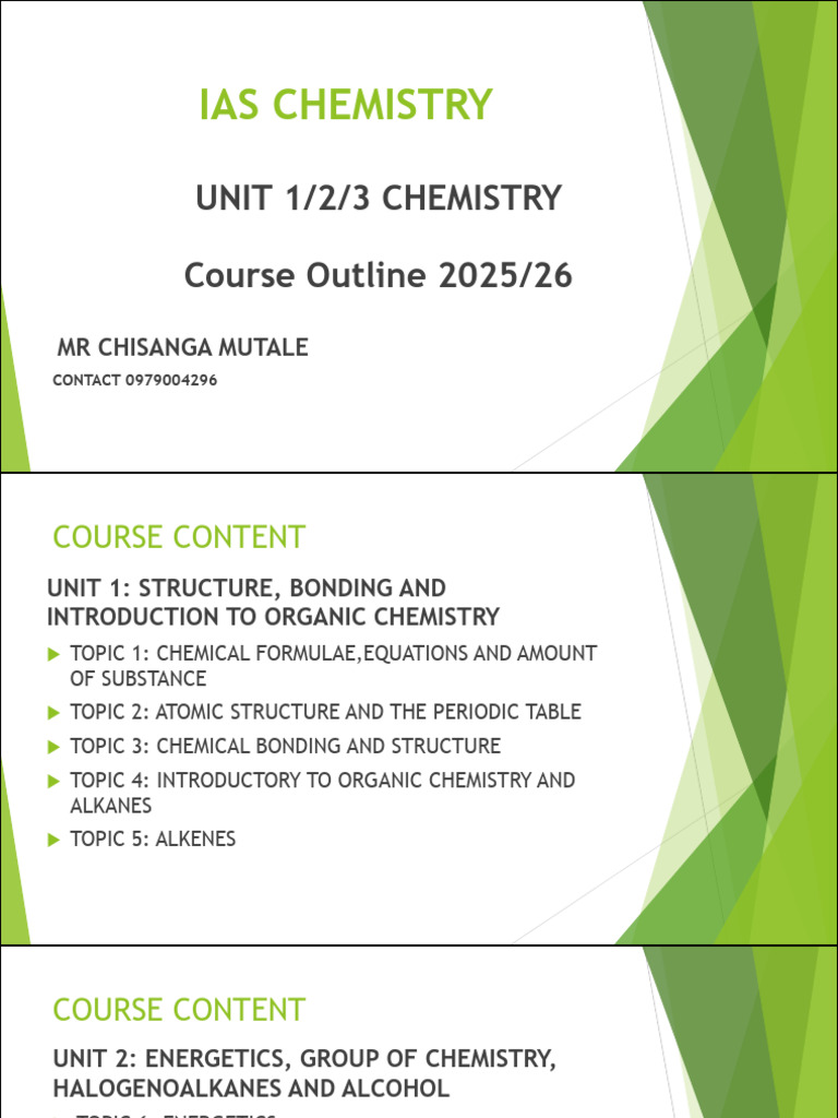 Ias Chemistry l1 2026 Class Lesson 2026 | PDF