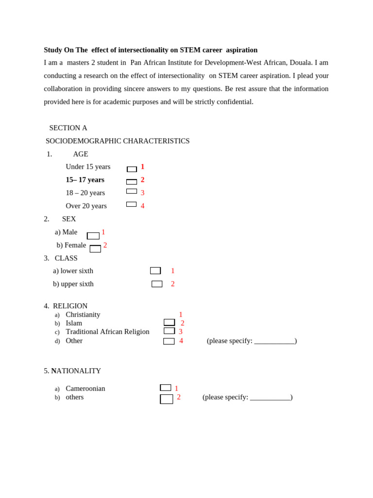 Coded Questionnaire | PDF | Science, Technology, Engineering, And ...