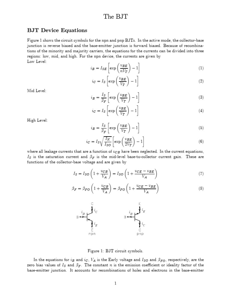 Thebjt | PDF | Bipolar Junction Transistor | Amplifier