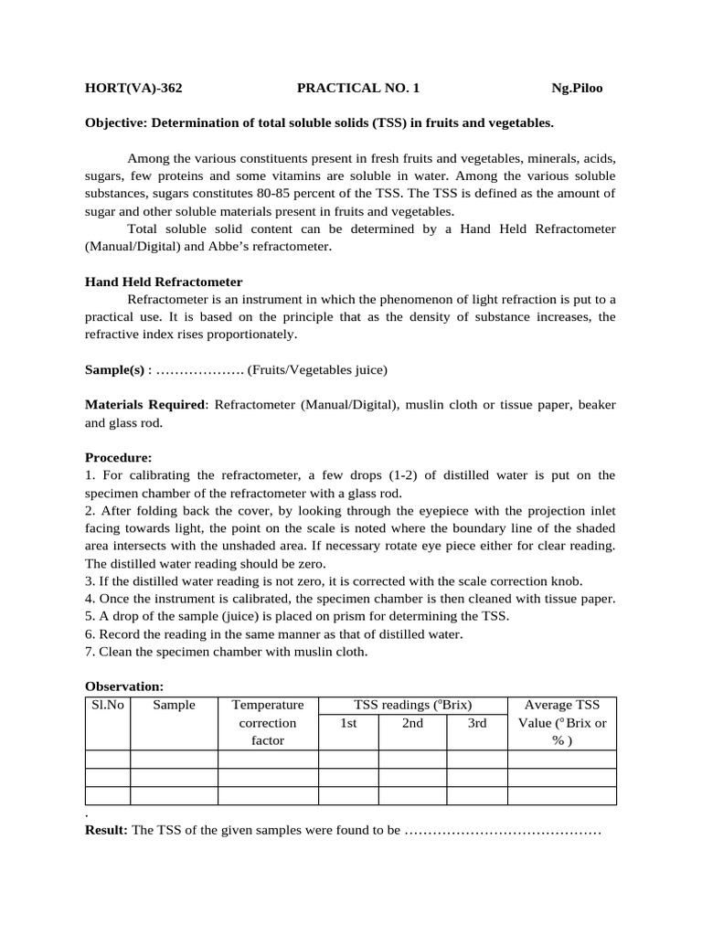 TSS Practical | PDF