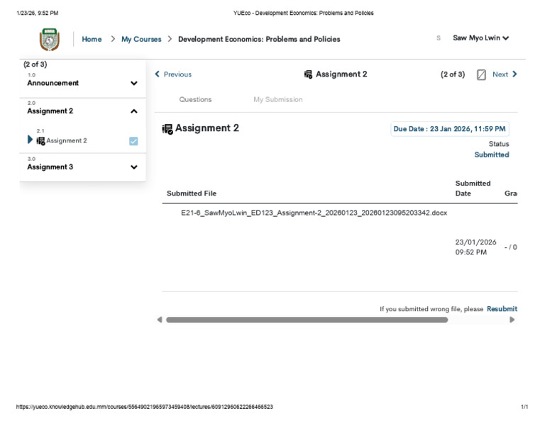 Assignment 2 Submission - 20260123 | PDF
