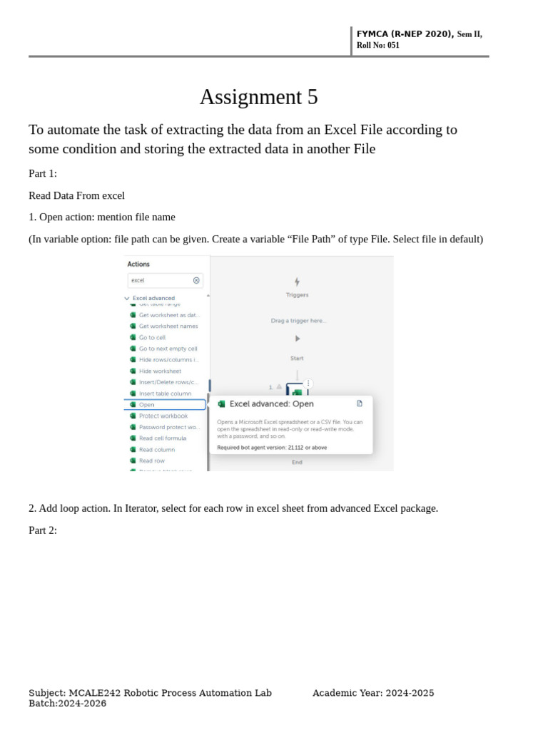 6.1 Bot For Excel Operations Using Advance Excel Package | PDF ...