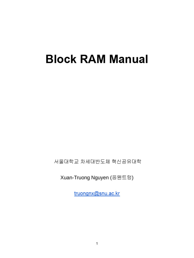 06 AIX2025 Block Ram Manual | PDF | Random Access Memory | Computer Memory