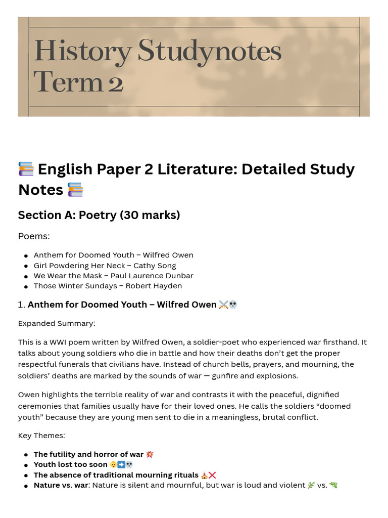 1 - ? English Paper 2 Literature Detailed Study Notes ? | PDF | Macbeth ...