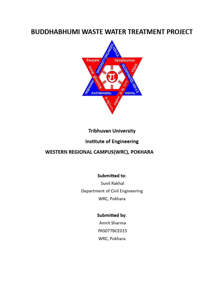 WALLING WASTE WATER TREATMENT PROJECT Amrit Sharma | PDF | Sewage ...