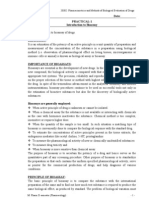 Bioassay Methods for Evaluating Drugs