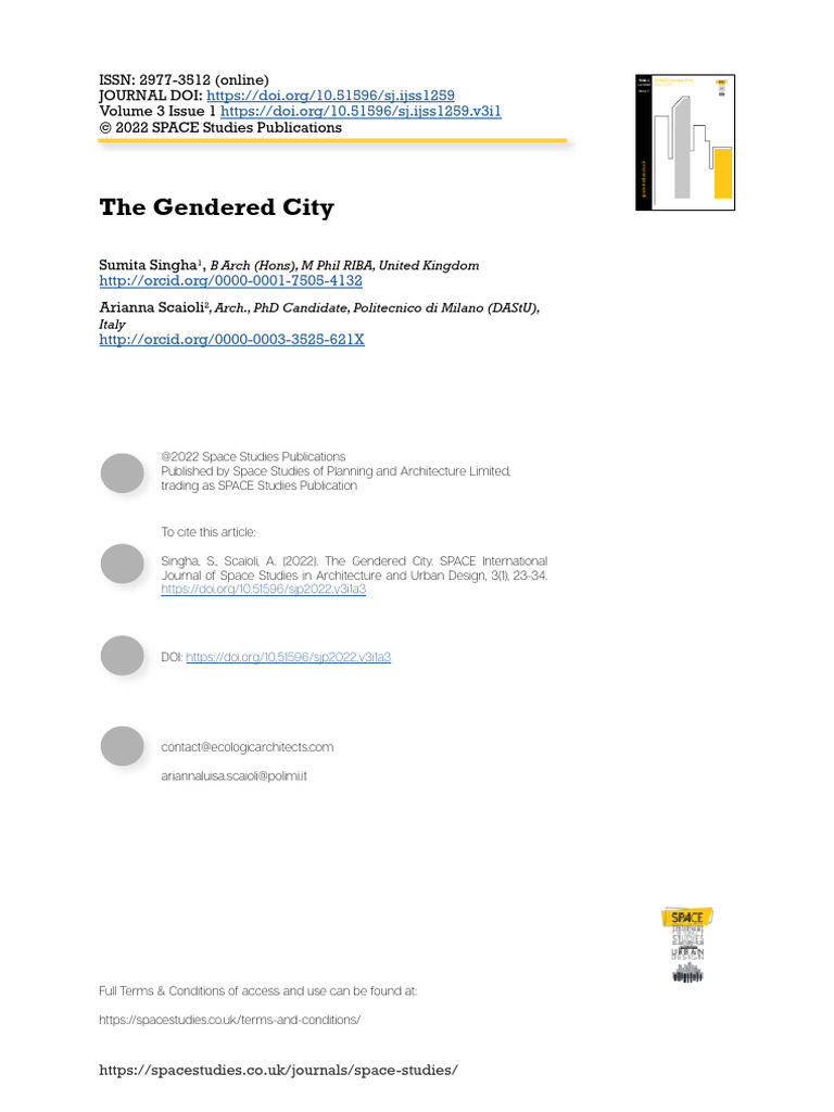 The Gendered City | PDF | Domestic Violence | Woman