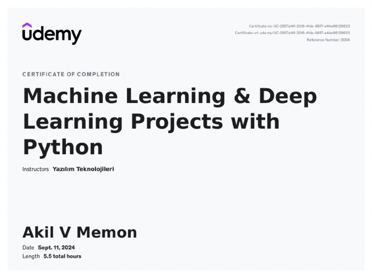 Udemy Certification | PDF