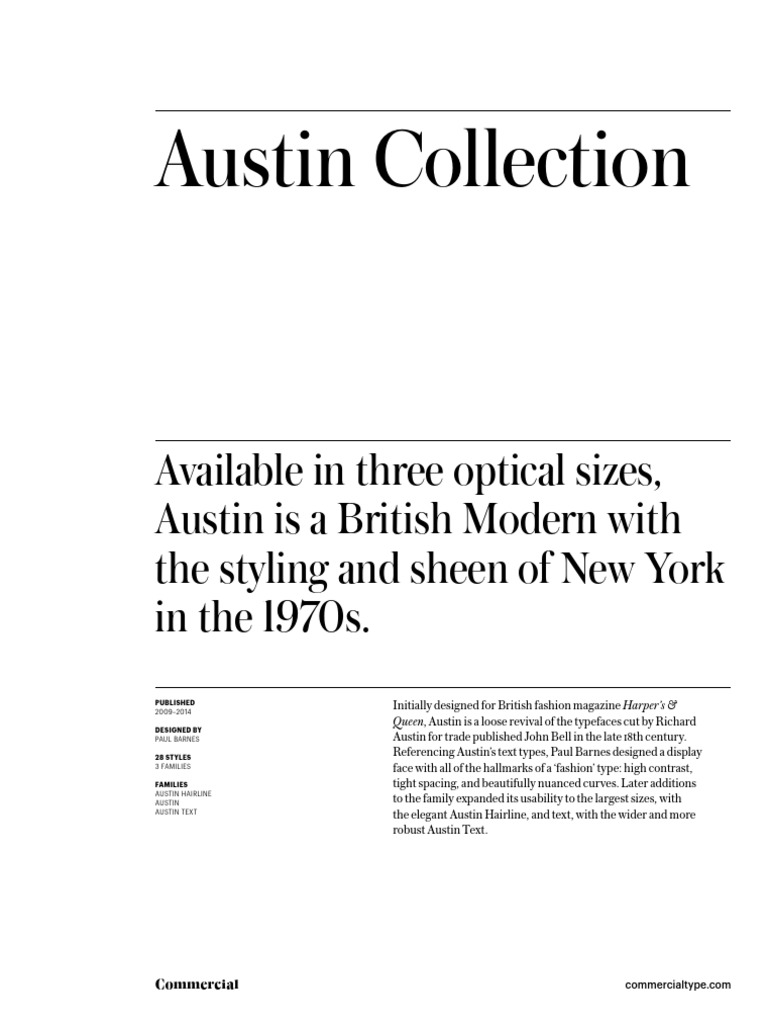 Austin Collection at Specimen | PDF | Text | Publishing