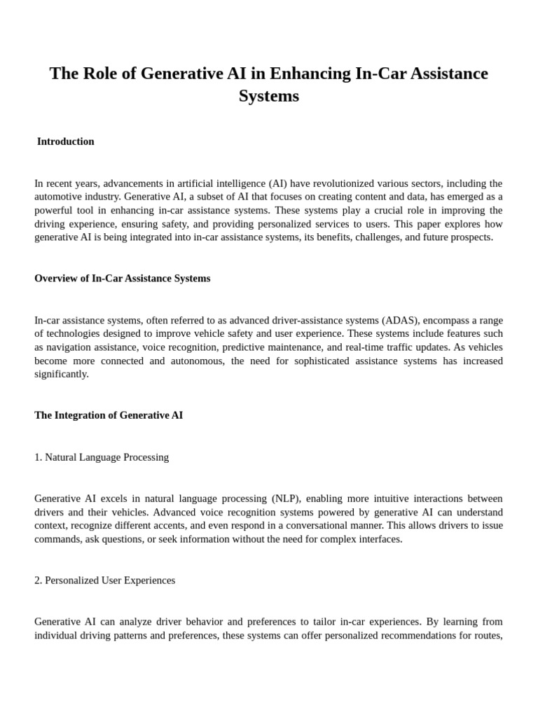 The Role of Generative AI | PDF | Artificial Intelligence ...