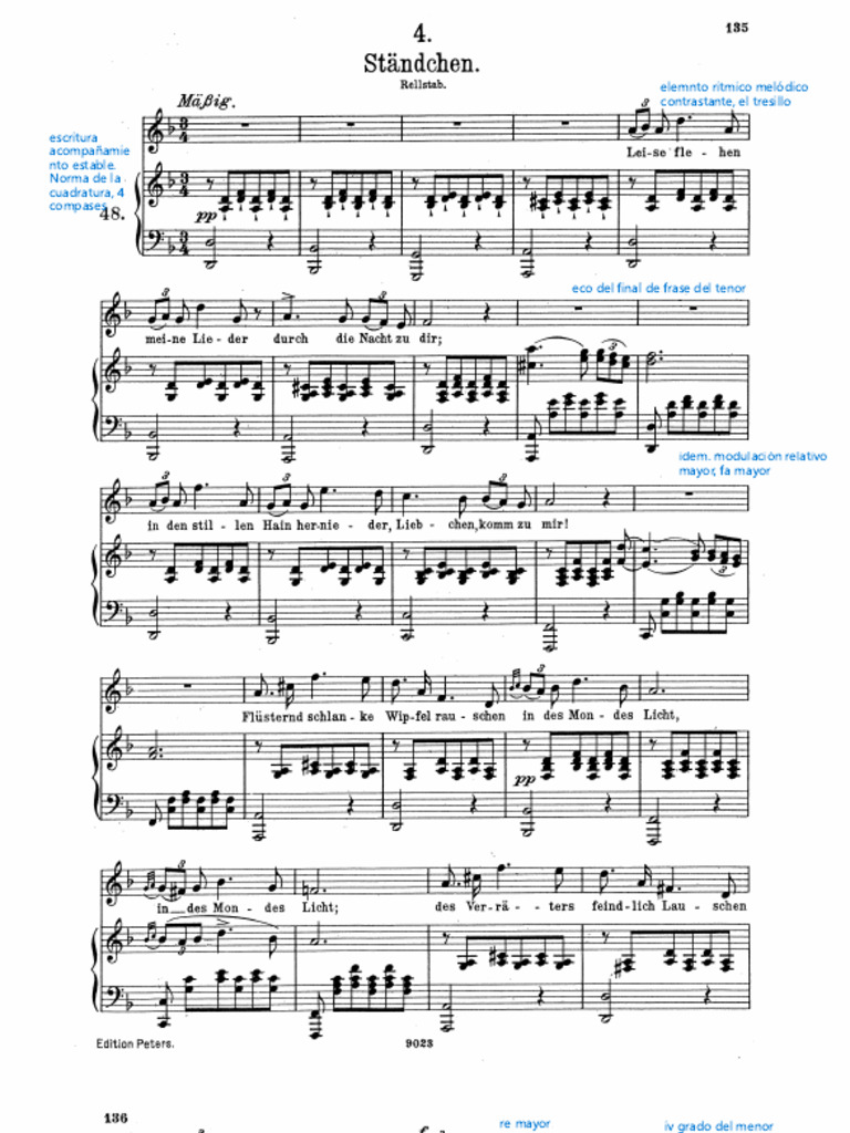 Schubert - Standchen D 957 Dm Peters | PDF