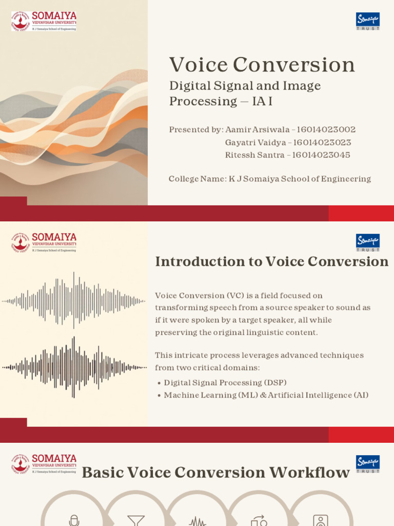 DSIP IA GRP 3 Voice Conversion | PDF | Digital Signal Processing ...