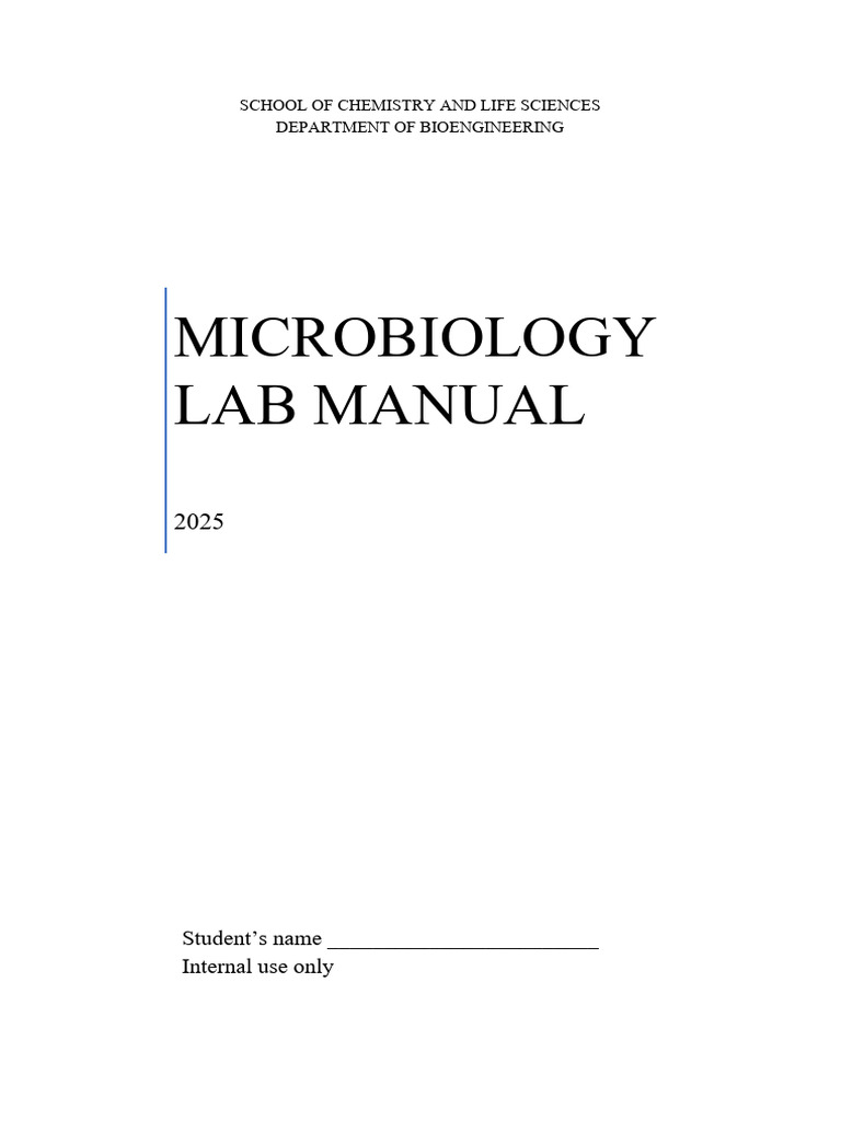 General Microbiology Lab Manual - 2025 | PDF | Fungus | Growth Medium