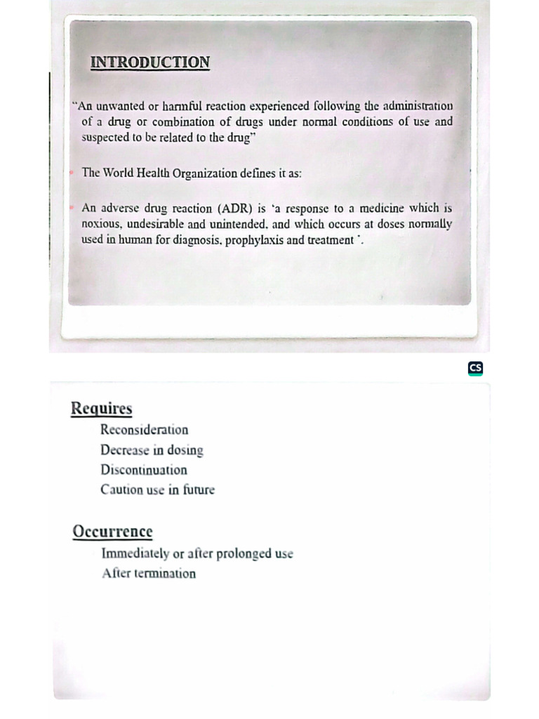 Adverse Drug Reaction | PDF