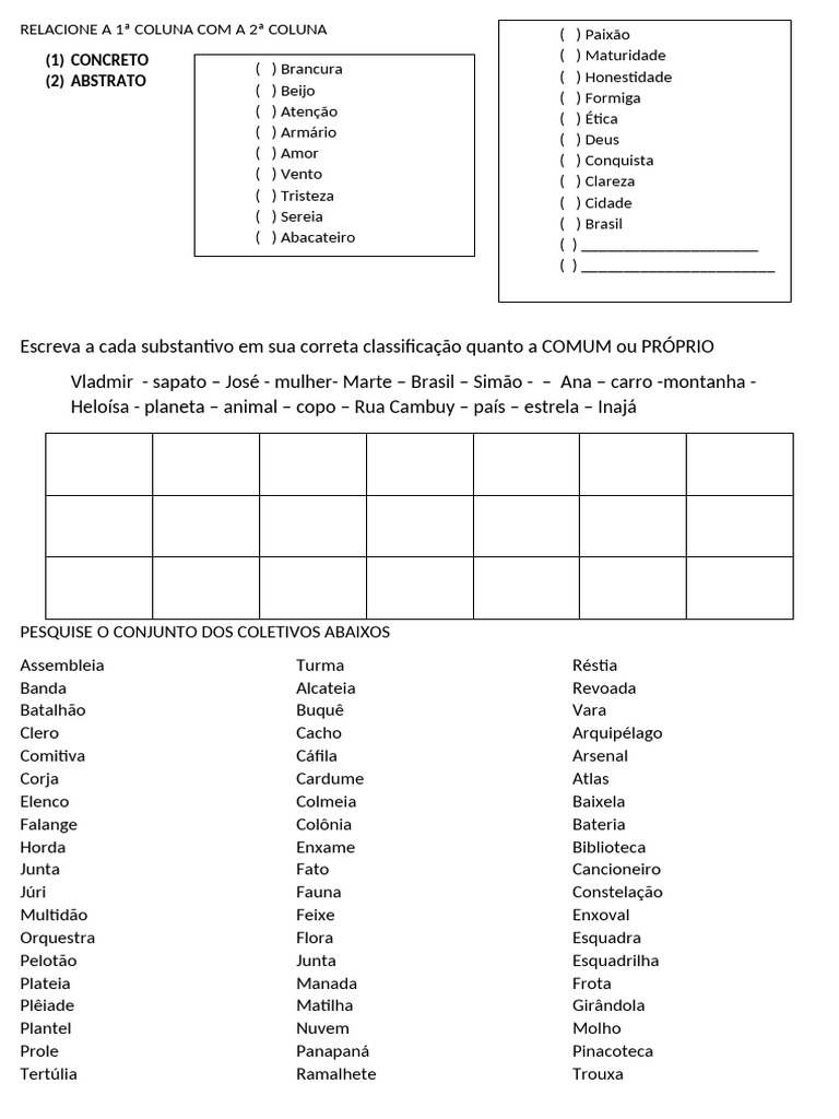Relacione A 1 Coluna Com A 2 Coluna | PDF
