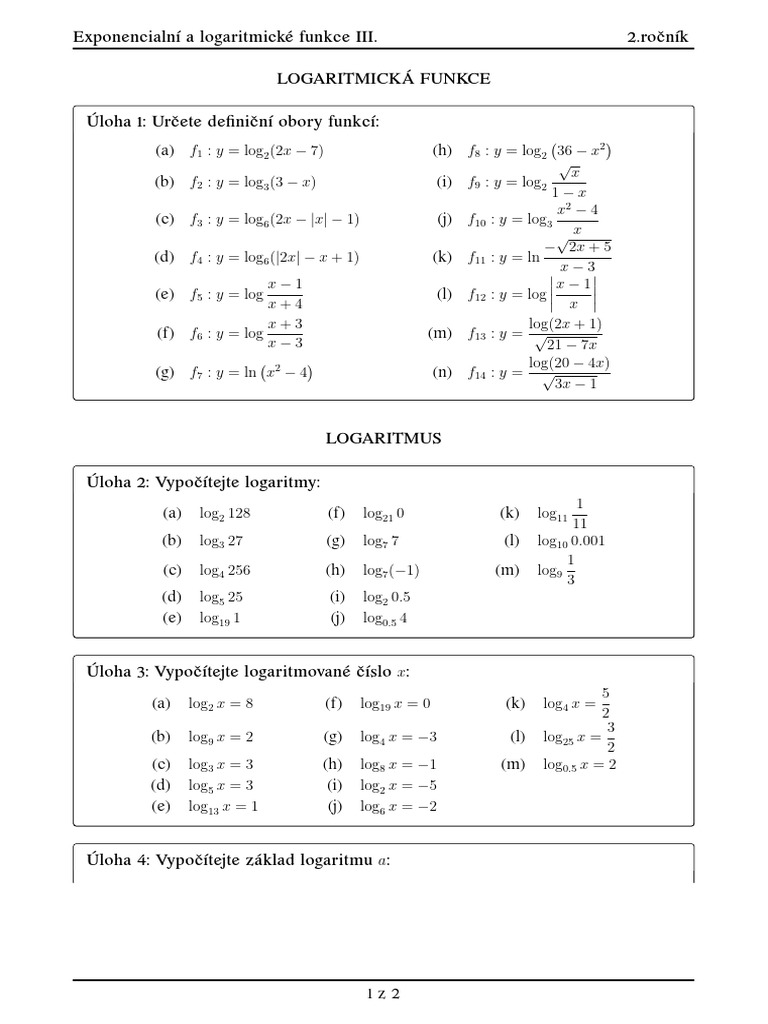 2_43___Logaritmus | PDF