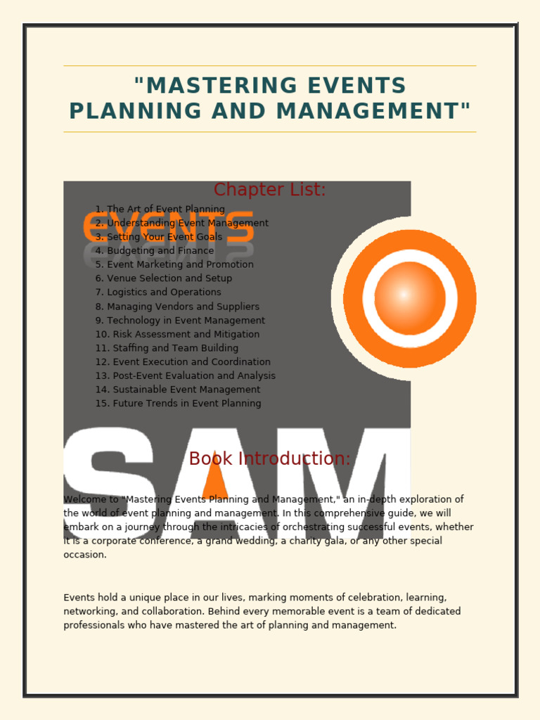 Mastering Events Planning and Management | PDF | Sustainability ...