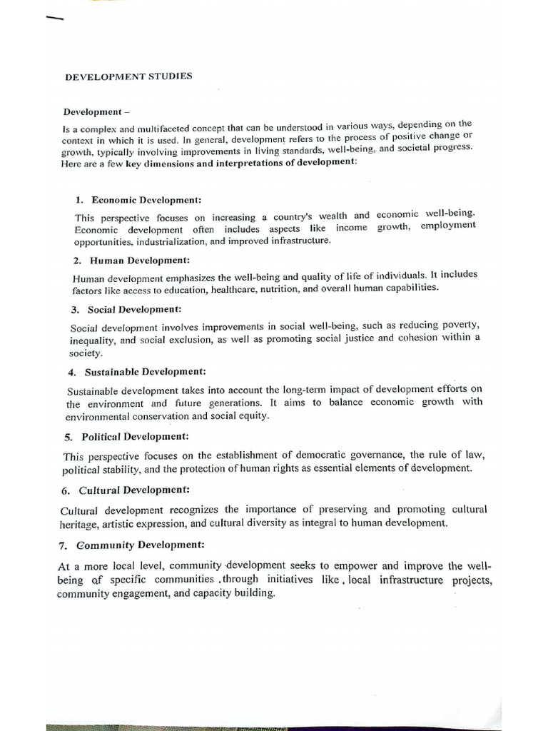 01 Development Study 1 | PDF