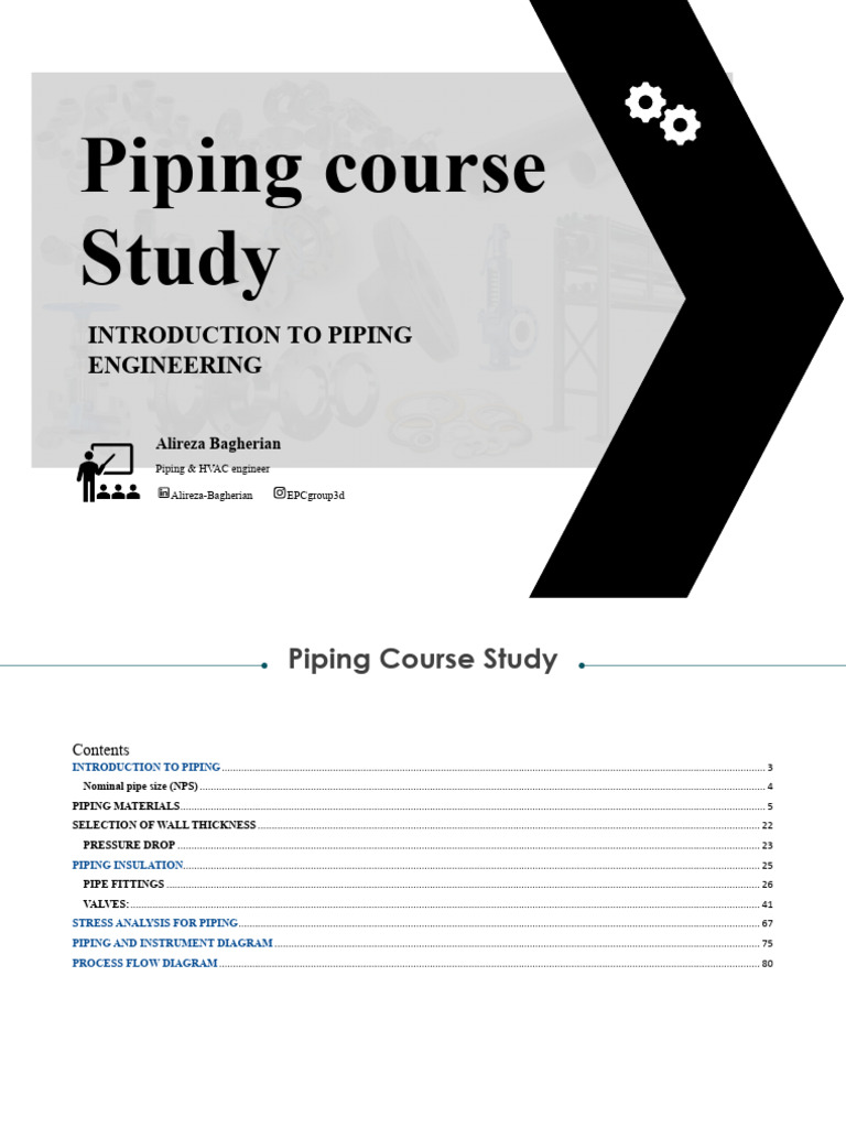 Piping Course Study Intro | PDF | Stainless Steel | Screw