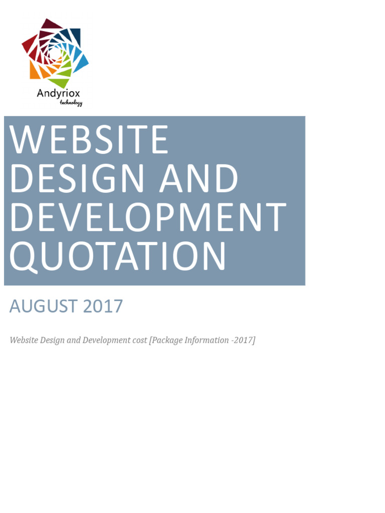 422064933 Website Design and Development Quotation PDF | PDF | Websites ...