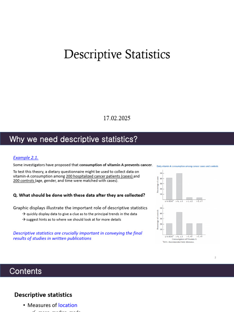 2.3_Thống kê mô tả | PDF | Coefficient Of Variation | Standard Deviation