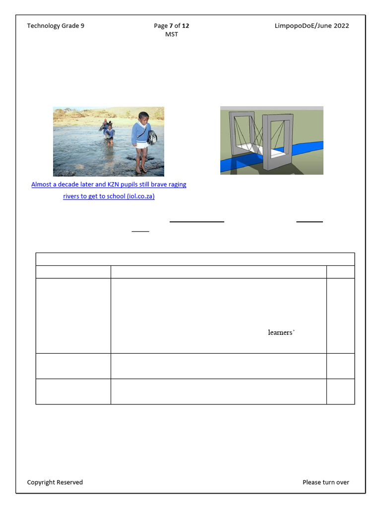 Case Study - June 2022 Limpopo Question Paper - Classwork | PDF